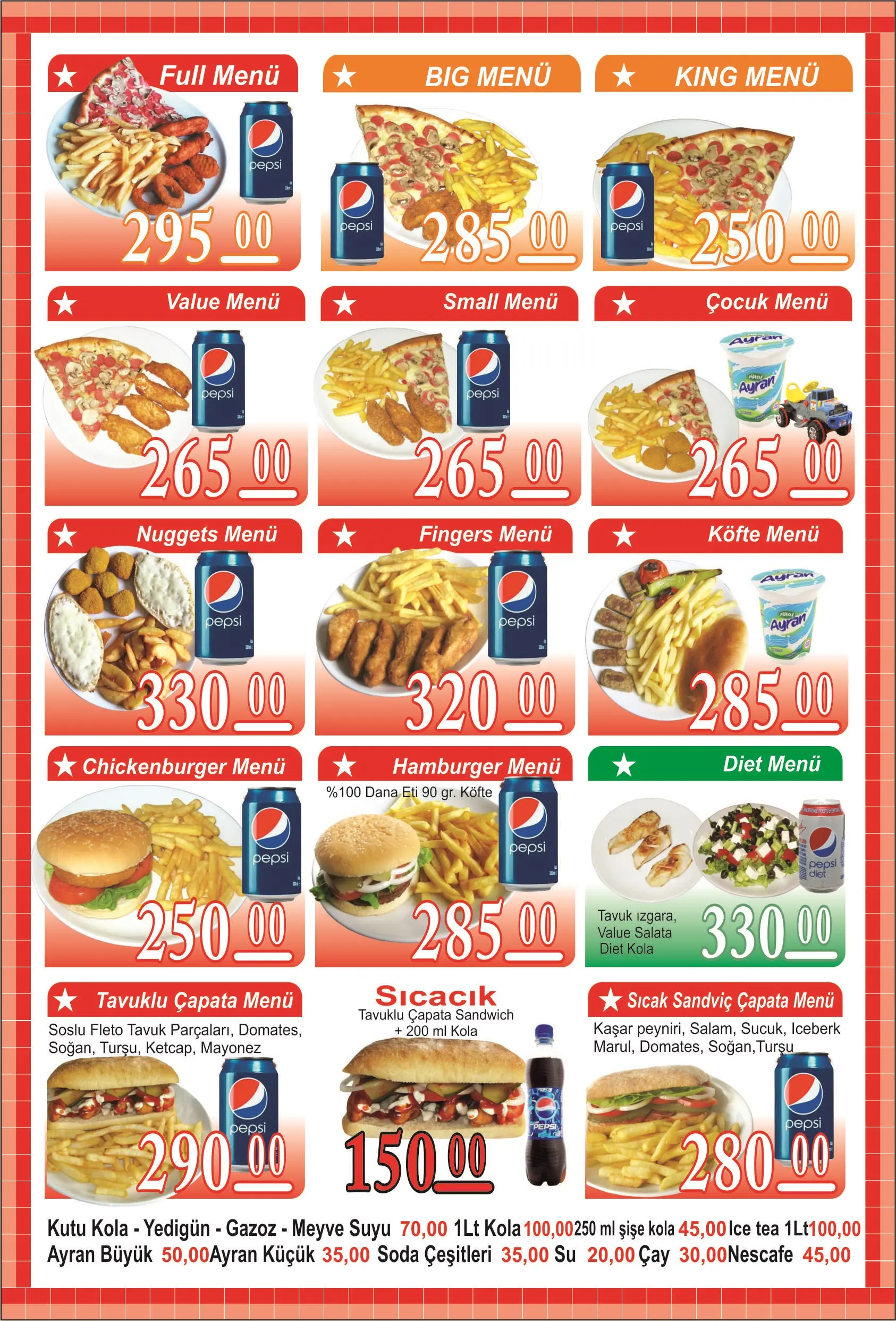 Düzce Pizza Fiyat Listesi - Pizza Value